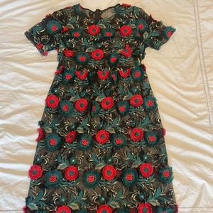 Vintage a line sheer tea length